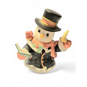 Precious Moments Snowman Collectible Figurine Winter Holiday caroler